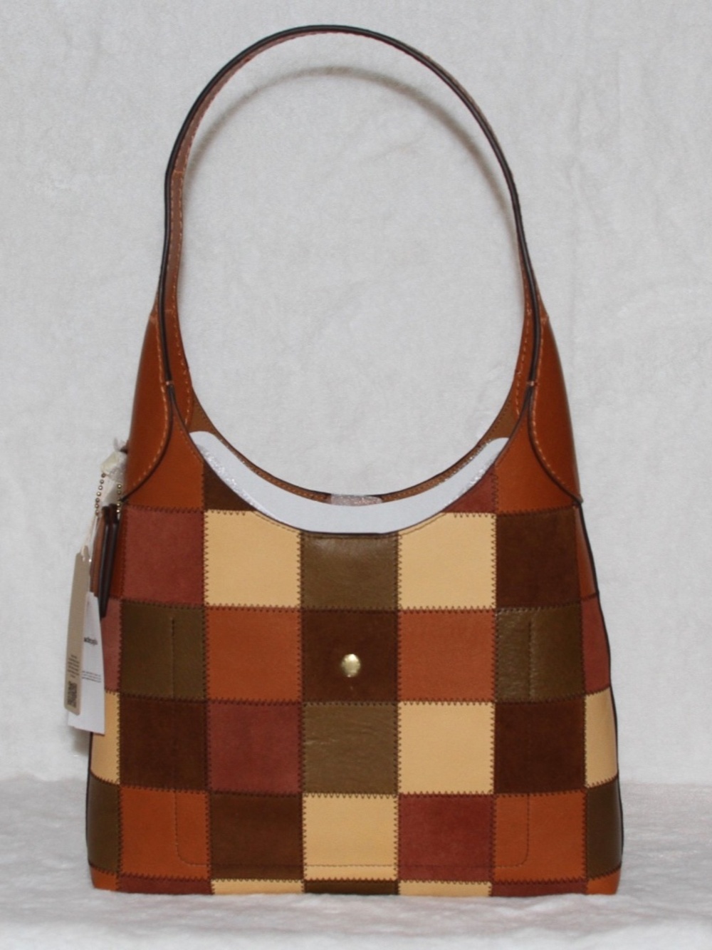 COACH Coachtopia Alter Ego Brooklyn Shoulder Bag 28 Patchwork Checkerboard NWT - Picture 2 of 5